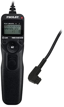 PHOLSY S6 Timer Camera Remote Control Cable with Intervalometer for Sony a77M2, a99M2, a99, a77, a67, a65, a57, a55, a900, a850, a700, a580, a560, a550, a500, a450, a300, Replaces Sony RM-L1AM