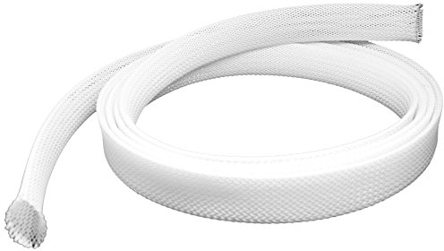 conecto CC50325 Universeller Polyester-Kabelschlauch, selbst zusammenziehend, Ø 20mm, 1,80m, weiß