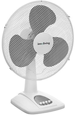 Innoliving Ventilatore da Tavolo 40CM INN-502 con 3 Velocità, Inclinabile, Oscillazione Automatica, Griglia di Sicurezza, Potente 45W, Silenzioso ed Efficiente per Casa e Ufficio