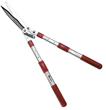 Kamikaze Tijeras Cortasetos Telescópica KM-40.Mangos Aluminio y Goma. Corte Bypass. Hoja Ondulada 25Cm. Sist.Palanca. Fabricadas y Diseñadas en España