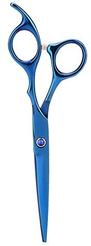 Forbici parrucchiere,forbici professionali taglio taglio per capelli professionali in acciaio inossidabile 6,7 pollici,adatte per famiglie/animali domestici/parrucchiere(Taglio piatto blu)