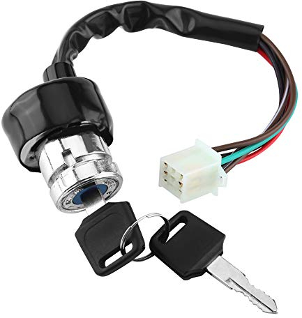 Interruttore di Accensione Universale per Moto - 6 Fili in Spina a 9 Pin con 2 Chiavi