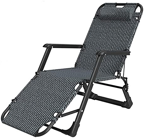 Liegestuhl Strand mit Kühlender Bambusmatte, Sonnenliege Klappbar, Rückenlehne Verstellbar Gartenliege, Tragbar Patio Reclining, für Office Lunch Break Home Nap Liege
