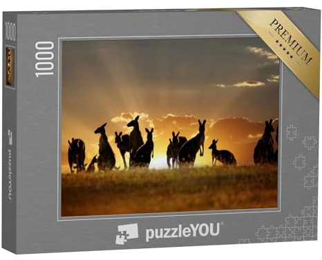 puzzleYOU: Puzzle 1000 Teile „Kängurus im australische Outback“ – aus der Puzzle-Kollektion Australien