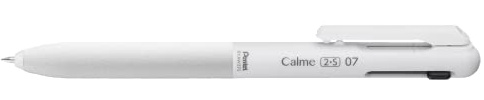 Pentel BXAW375W Calme multifunktionspenna, 2 0,7 mm kulspetspenna påfyllningar (svart/röd) och 1 0,7 mm mekanisk blyertspenna, avsevärt reducerat klickljud, greppzon i läderutseende, påfyllningsbar, 1 bit