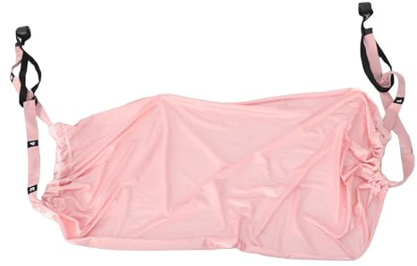 Aerial Yoga Strap, Heavy Duty Elastic Leg Stretcher for Flexibility Training, Portable Folding Fitness Trainer (Pink)