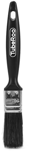 TubeRoo Malerpinsel 25 mm Kleiner Pinsel, Lackierpinsel - feiner Lackpinsel für Lacke, Holz-Öl & Wand-Farbe - Lasurpinsel für Holz-Lasur - Flachpinsel, Farbpinsel für Metall