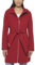 Tommy Hilfiger Damen Zip-up Wool Coat Zweireihiger Mantel aus Wolle, Reißverschluss mit Gürtel, Rot, XL