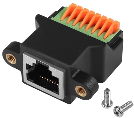 QIANRENON Adattatore RJ45 Femmina Quick Connect Senza Saldatura CAT6A a Connettore di Rete Terminale a 8 Pin, Estensione Terminale a Molla a Crimpare per CAT5/6/6A Ethernet