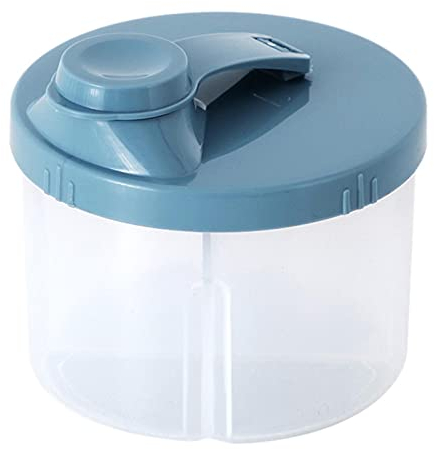 Baby Milk Powder Dispenser | Baby Formula Container | Portable Baby Formula Powder Dispenser Pots | 4 Compartments Food Snack Storage Box with Lid | Non-Spill Rotating Candy Fruit Container