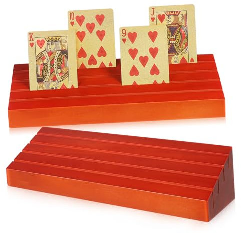 ibasenice 2stücke Holz Kartenhalter Für Spielkarten Stabile Kartenanzeige Für Altersgruppen Für Spielabende Aus Hochwertigem Kiefernholz