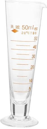 LABRIMP Laboratory Glass Measuring Beaker 50ml Small Glass Measuring Cup Scale Precise Liquid for Chemistry Lab Use