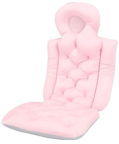 Naroote Bathtub Full Body Mat, Full Body Bath Pillow Quickly Dry for Adults (Pink)