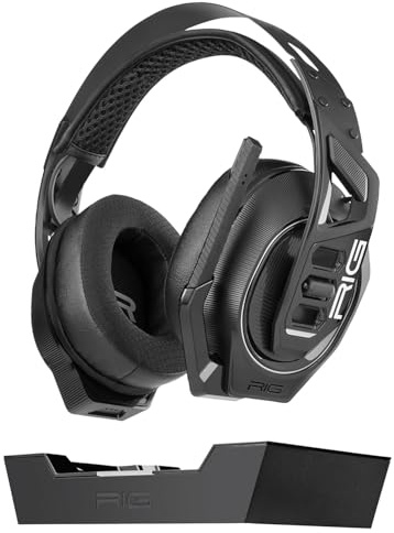 RIG 900 MAX HS Multi-Platform Dual Wireless Gaming Headset with Bluetooth Officially Licensed for PlayStation PS5, PS4 - Compatible with PC, Switch, Steam Deck, Android, iPhone - Charging Base