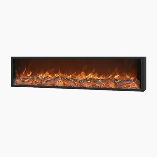 Chimenea Decorativa Chimeneas eléctricas insertables, empotradas y en la Pared, Chimenea con decoración de Llamas realistas Control Remoto(XL)