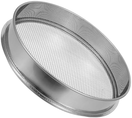 Didiseaon Tamis de Jardin en Acier Inoxydable 35 CM Diamètre Tamis à Compost Terre avec Maille 4 MM Outil de Tamisage Polyvalent pour Jardinage Bonsaï Sable et Gravier