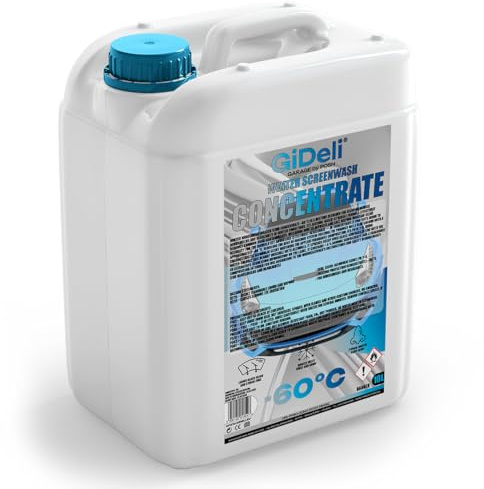 GiDeli Antigel concentré pour pare-brise 10 l - Antigel -60 °C - Eau de nettoyage pour protection contre le gel - Nettoyant pour vitres d'hiver
