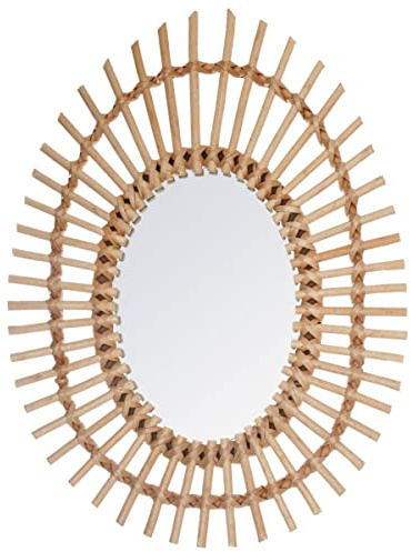 Atmosphera spiegel rotan ovaal - Wandspiegel - 43 x 58 cm