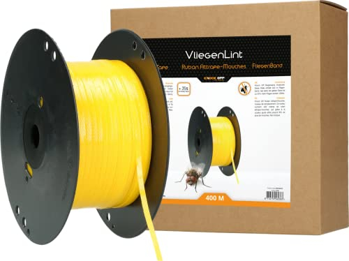 Knock Pest Control - Fly Tape Ersatzrolle – Zieht Fliegen an – Ideal zum Fangen von Fliegen in Einer landwirtschaftlichen Umgebung – Gelb – 400 Meter