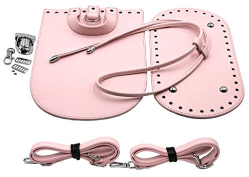 Hellery 7telig Taschenzubehör, inkl. Taschenboden Tascheneinlegeboden Taschenseiten, Schulterriemen für Handtasche - Rosa