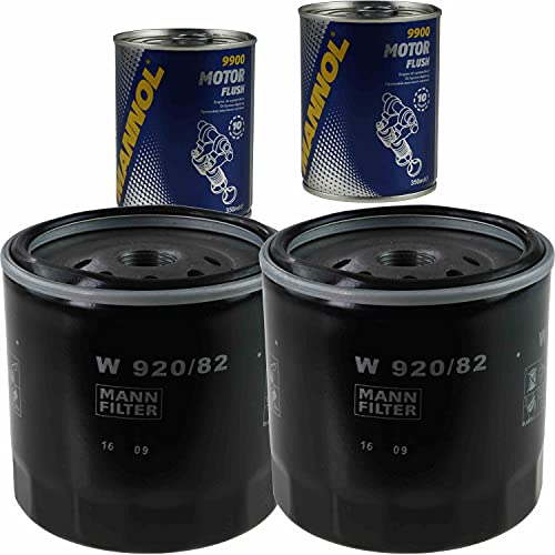QR-Parts Set 85708576 W 920/82 9900 2x Original MANN Ölfilter + SCT Motor Flush Motorspülung