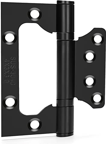 goldenwarm 12 Pack 4x3 inch Non Mortise Door Hinges Matte Black Door Hinges - Door Hardware Stainless Steel Hinges, Easy Installation, 3mm Thickness