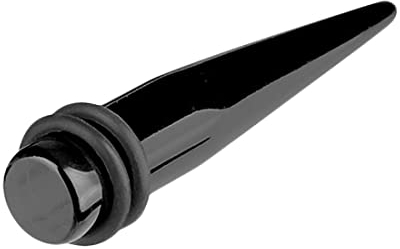 Taffstyle Piercing Ohrpiercing Dehnungsstab Dehnstab Taper Expander Ohr Stab Kunststoff Schwarz 16mm