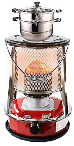 Xrdbfd Tragbarer Petroleum Heizung, Petroleumofen, Petroleumheizung, Camping Öl Petroleumkocher Heizer, Petroleumofen Für Innenräume Ohne Strom,4.6Lred