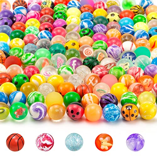 Flummies für Kinder, Flummis 100 Stück, 25mm Wiederverwendbar Flummi, Flummis Kindergeburtstag, Flummi Gross Geeignet für Geburtstagsgeschenke Themenparty Dekorationen Belohnungen im Klassenzimmer