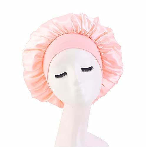 Breite Krempe, Satinhaube, Damen, solide Nachtschlafkappe, Haarpflege, Salon, Make-up, Stirnband, muslimischer Hijab, Kopfbedeckung