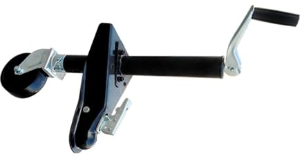 QICBYING Teleskopstützrad - Schwerlast Anhänger Stützrad, Anhängerstützrad Mit Kugelkopf Typ A, Anhängerräder 15cm, Tragfähigkeit 900kg, Teleskop 29cm, Für Boot, Wohnmobil, Yacht, Wohnwagen