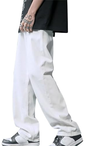 Jeans da uomo Baggy Y2k Jeans Vintage Straight Leg Denim Pantaloni Teenager Ragazzi Streetwear Hip Hop Jeans Uomo Jeans Baggy y2k Hip Hop Jeans Streetwear Skateboard Jeans Loose Fit Pants