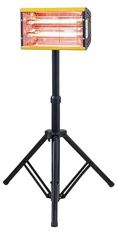 MEIVIYA Calentamiento por radiación infrarroja lejana Lámpara Infrarroja For Hornear Pintura, Secador De Curado De Pintura De 2000w, Lámpara De Secado De Pintura Infrarroja De Onda Corta con Soporte