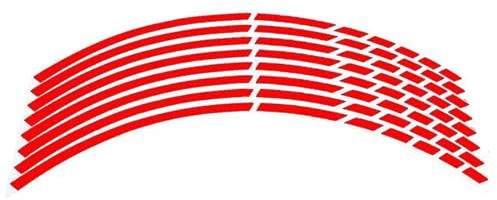 Namvo Juego de Pegatinas Reflectantes para Llantas – Pegatinas Rojas con Rayas para Llantas para Motocicleta, Bicicleta, Coche – Cinta Completa para Bordes de Llantas, Mejora la Visibilidad y el