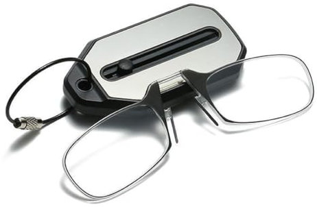 IKOPFLN Occhiali Da Lettura Occhiali Da Lettura Pieghevoli Ultrasottili Lettori Pieghevoli Ultraleggeri Bule-Light Per Uomo Donna Custodia Con Fibbia Appesa（2.5 Diottrie）