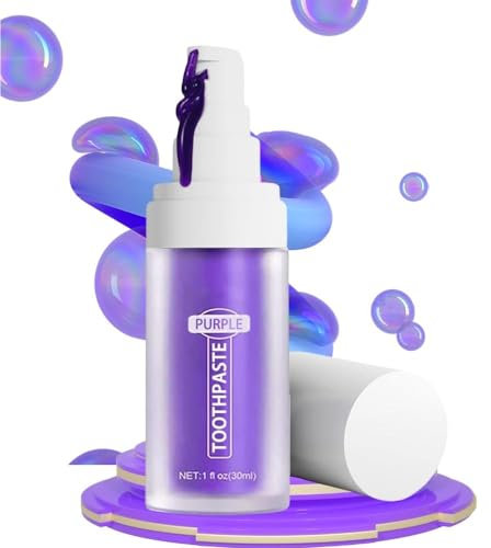 Purple Toothpaste, Lila Zahnpasta Weisse Zähne, Purple Teeth Whitening Toothpaste, Whitening Zahnpasta, Lila Zahncreme Weiße Zähne, Farbkorrektor Zahnpasta