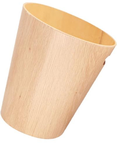 Alipis Poubelle De Bureau Bois Ronde 23x23x28 Cm Poubelle De Table Corbeille à Papier Bois Naturel Amovible Facile à Nettoyer Usage Maison Et Bureau Pour Salon Chambre