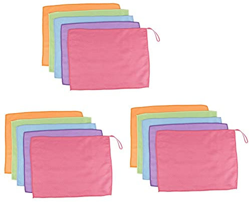 Giwnhvx 15Pieces Fish Scale Rags Super Absorbents Microfiber Polishing Cleaning Cloths Reusable Glass Wiping Rags 30X40cm