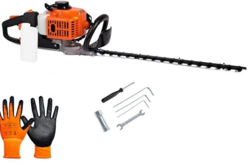 Tagliasiepi a scoppio con motore a 2 tempi da 23 cc, lame a doppio taglio da 60 cm, manico rotante articolato ed ergonomico, spaziatura dei denti di 20 mm: leggero, potente e facile da maneggiare