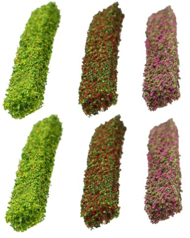 WRITWAA 6piezas Tiras De Arbustos Miniatura para Bricolaje Plantas Estáticas Realistas para Modelos Arquitectónicos De Paisajes y Maquetas Ferroviarias Decoración Natural para Dioramas DET
