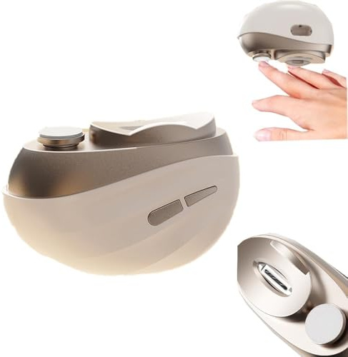 Coupe Ongle Electrique, 2 en 1 Lime a Ongle Electrique Automatique avec lumière LED, Rechargeable USB Coupe-Ongles Automatique avec 2 Vitesses Pour Bébés, Adultes