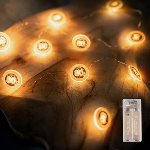 Tiwoca Deko zum 80. Geburtstag – schwarz-goldene LED-Lichterkette in warmer Optik Zahl 80 – Stilvolle Geburtstagsdeko und schöne Geschenkideen für Junge und Mädchen