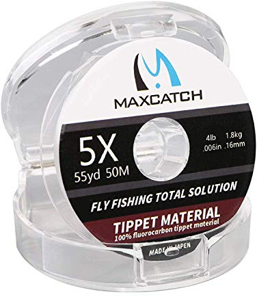 Maximumcatch Fluorocarbon Tippet for Fly Fishing 0X-6X (50 m) (0X)