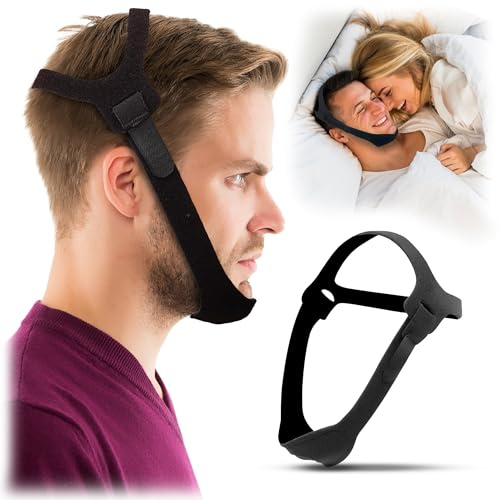 Anti Snoring Chin Strap for Men and Women CPAP Users - Chin Strap for Sleeping - Effective Snore Solution for Excessive Snoring
