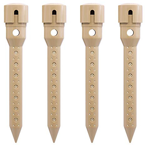 8 in. DEEP DRIP Garden Watering Stake (4 Pack) (Tan) | UV-Protected ABS Plastic Deep Root Irrigation Spike for Flowers, Fruits, Vegetables, Potted Plants