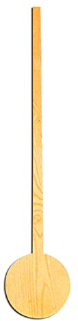 Tradineur - Pala in legno rotonda per pane e pizza, 30,5 x 29,6 cm, con manico lungo 120 cm. Molto utile nei forni profondi