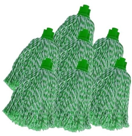MSV Lot de 24 Franges à serpillière de Rechange en Microfibre Vert