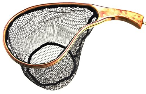 Fly Fishing Net - Trout Net Landing Net | Wooden Handle Fish Landing Net, Fishpond Net Fishing Gear, Bass Net Fish-Safe, Catch & Release Net