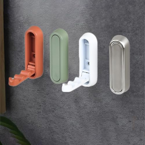 Ganci da parete pieghevoli da parete, per asciugamani, cappotti, ganci appendiabiti per bagno, corridoio, cucina (verde)