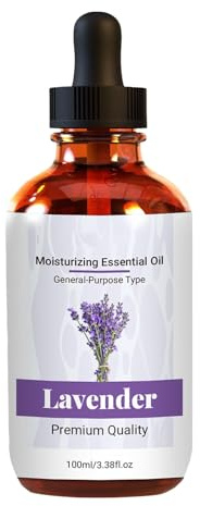 Ätherische Öle lavendelöl 100 ml,100% Reine Natürliche, Aromatherapieöl von Erstklassige Qualität, Duftöle für Diffusor, Luftbefeuchter, Entspannen, Massage, Bad (100ml, Lavendel)